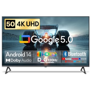 창홍 4K UHD LED 스마트 DLG 120Hz 돌비 AI 구글 5 TV, 126cm(50인치), U50M9, 스탠드형, 고객직접설치