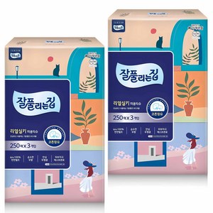 잘풀리는집 천연펄프 미용티슈 2겹, 250매, 6개