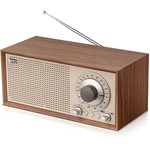 브리츠 레트로 아날로그 올인원 블루투스 스피커, BA-MK30, 오크우드