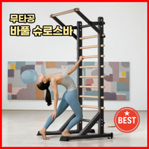 미래핏 무타공 바풀 슈로스바 가정용 필라테스 스웨디시 래더 사다리 철봉