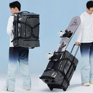캐리어 가방 스노우보드 보관함 스키장 데크 휠백 장비, 1개, TPU 골든블랙 100L 2026
