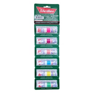 태국 야돔 아로마오일 마크2 - 6개세트 POY-SIAN MARK-2 Inhaler 유칼립투스 아로마스틱 야몽