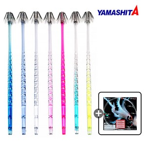 야마시타 컬러풀 바늘A 11-1cm (7개입+원줄채비) 오징어 한치 스틱 낚시 훅, 혼합색상, 1세트, 1.85g