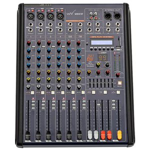 WMX810F WMX-810F 오디오 인터페이스 홈레코딩 8채널 콘솔 오디오 믹서 블루투스 기능내장, black, WMX810F