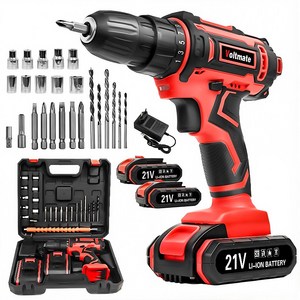 Voltmate 전동드릴 무선 충전 21V 가정용 리버스R 속도 조절 가능E 배터리2개 25토크
