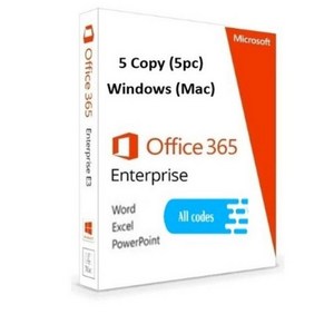 마이크로소프트 MS 오피스 365 (Enterprise) 5PC동시사용 5PC영구사용 파워포인트 워드 엑셀 코파일럿