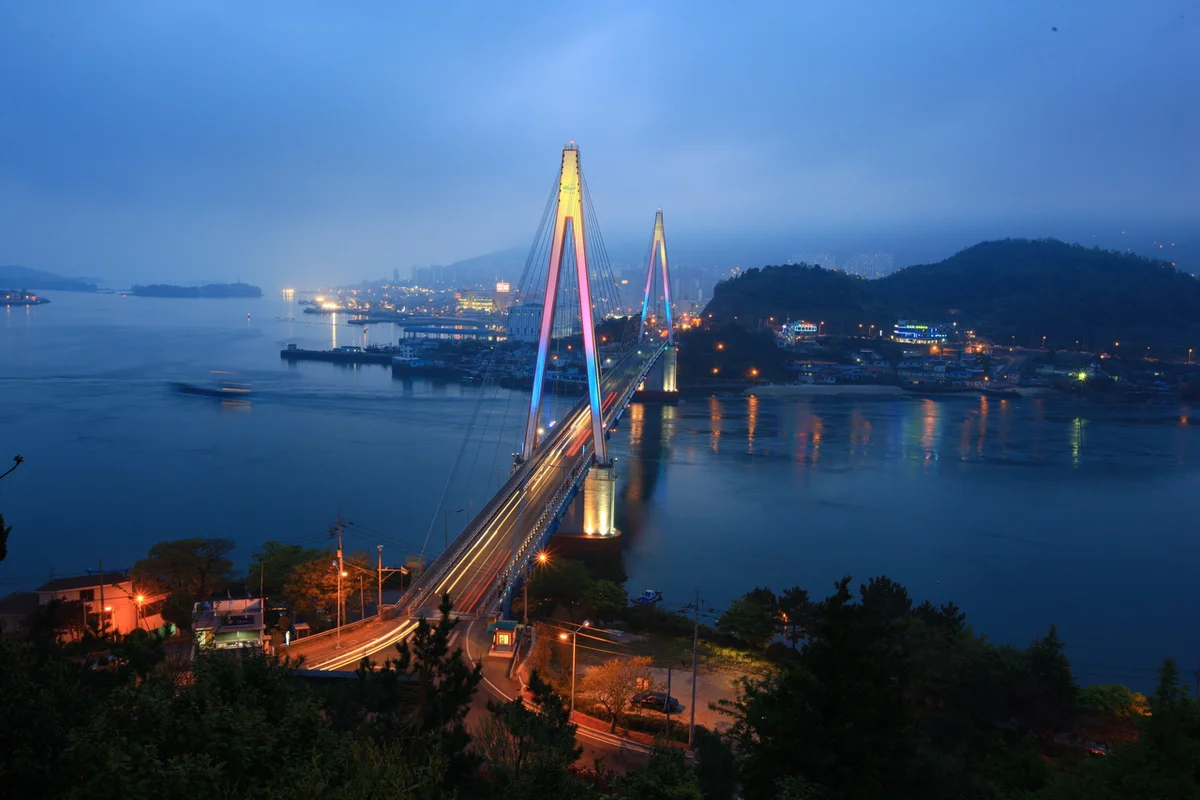 돌산대교 야경 - 여수밤바다 여행
